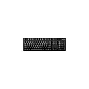 Rapoo V500PRO 2.4 Clavier de Jeu mécanique sans Fil, autonomie de la Batterie 120 h, Design Ultra Fin, Disposition QWERTZ Allemande - Noir
