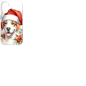 Illustration Aquarelle Chien Porcelaine de No&euml;l Coque pour iPhone 17