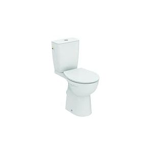 Ideal Standard Tirso plus Pack WC à poser Blanc, Cuvette Surélevée Sans Bride Rim LS, Abattant Frein de Chute, Réservoir fin, Chasse 3/6L, Sortie horizontale, Kit fixations fourni, R033701