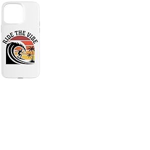 Chemise Ride The Vibe T-Shirt Graphique Cool Retro Surf Wave Sunset Coque pour iPhone 15 Pro Max