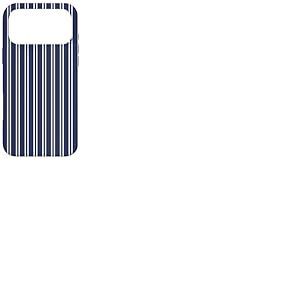 Bleu Marine ray&eacute; Blanc ray&eacute; Girly esth&eacute;tique Preppy Stripe Coque pour iPhone 17 Pro Max
