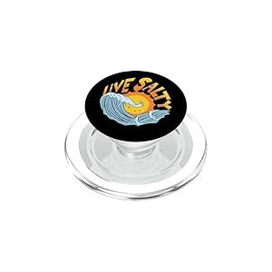 Live Salty, Sand Sun Beach Casual Beachwear PopSockets PopGrip pour MagSafe
