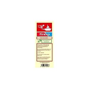 Firexo Panneau pour sachet d'extinction d'incendie - Panneaux photoluminescents pour sachets d'incendie pour cuisines et restaurants - Panneau d'extincteur informatif pour la sécurité incendie