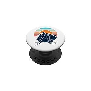 Cible de Carabine de Ski de Biathlon Vintage pour comp&eacute;tition de Sports d'hiver PopSockets PopGrip Adh&eacute;sif