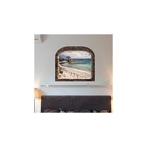Ambiance Sticker Adhésifs Effet 3D Autocollant Décoration Murale Trompe l'œil de Corse pour Chambre et Salon - H70 x L80 cm