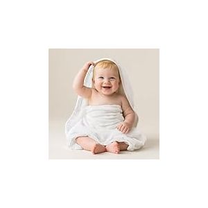 EXTSUD Serviettes de Bain 115 x 115 cm en 100% Coton Bio - Serviette de Bain pour bébé - Poncho de Bain pour Enfants - Baignoire et Natation