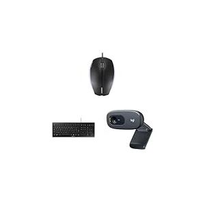 CHERRY Souris Gentix & Clavier Stream & Logitech C270 HD Webcam