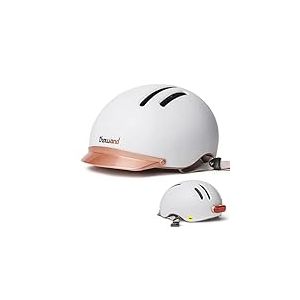 Thousand Chapter MIPS Casque de Vélo pour Adultes - Feu Arrière à LED, Certifié pour la Sécurité à Vélo, Léger et à Profil Bas, Unisexe, Système PopLock