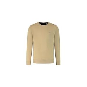 Gant Sweat-Shirt Regular Shield pour Homme, Vert Tartan, Woody Beige, L