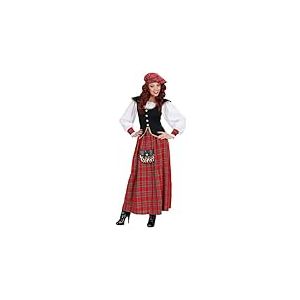 W WIDMANN MILANO Party Fashion - Costume Femme écossaise, robe et chapeau, Ecosse, déguisements de carnaval