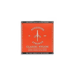 Augustine 650427 Red Label Jeu de cordes guitare classique carte rouge tension moyenne