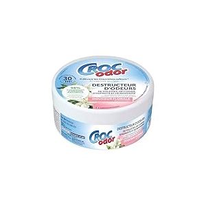 CROC'ODOR - Destructeur d'Odeurs - Parfum douceur florale - Efficace jusqu'&agrave; 8 semaine - Jusqu'&agrave; 30m&sup2; - Facile &agrave; utiliser - Sp&eacute;cial odeur de toilettes, de cuisine, d'humidit&eacute; et de renferm&eacute;