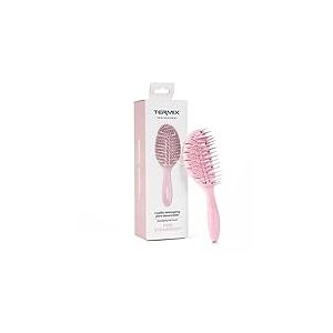 Termix Brosse Démêlante Professionnelle Fraise Rose – Brosse Anti-Tirage pour Tous Types de Cheveux, Secs ou Humides, Corps Flexible, Séchage Rapide et Cheveux Brillants