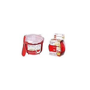Sistema SI1110 Micro-Ondes Cuiseur &agrave; Riz Plastique Rouge 45 x 35 x 25 cm, 2.6 L & Micro-ondes Easy Eggs | R&eacute;cipient alimentaire micro-ondes | 271 ml | sans BPA | Rouge