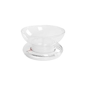 Salter 811 WHWHDR Balance de Cuisine Mécanique Traditionnelle avec Bol, Balance avec Cadran Rotatif Analogique, Ajouter & Peser, Capacité 3KG, Facile à Lire, Sans Pile, Garantie 15 Ans, Blanc
