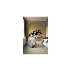 Tatoutex Stickers Vache et Barrière - Vert Lime, L 100cm x H 75cm