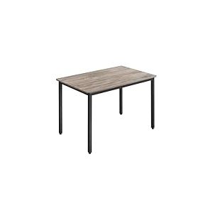 VASAGLE Table de Bar, Table de Cuisine, 70 x 110 x 77 cm, pour 4 Personnes, pour Salle &agrave; Manger, Salon, Bureau, Style Industriel, Gr&egrave;ge Chin&eacute; et Noir Mat KDT081G01