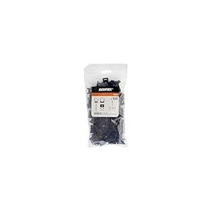 Collier électricien à embase | Collier plastique serrage | Attache de câble | Serre câble à embase | 100 Embases Simples Noires Pour Collier Largeur 9mm | Debflex | 706556