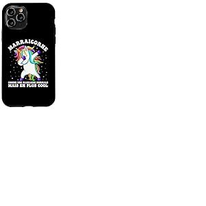 Marraicorne Humour Marraine Licorne Dab Cadeau Coque pour iPhone 11 Pro