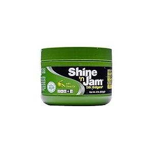 Ampro Shine-n-Jam Edges - Excellent for Taming Fringe, Ponytails, and Updos - Provides Firm Hold with Non-Greasy Shine - Moisturizes and Smoothes Hair with Silk Proteins - 227 g
