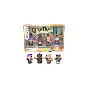 LittlePeople Collector The Office : Coffret, Moments Cultes &eacute;dition sp&eacute;ciale pour adultes et fans, inspir&eacute; de la s&eacute;rie t&eacute;l&eacute;vis&eacute;e am&eacute;ricaine, 4 figurines incluse, HVG56