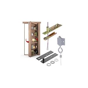 Charni&egrave;res pivotantes de porte, charni&egrave;res dissimul&eacute;es cach&eacute;es, charni&egrave;re capable de passer le fil pour porte cach&eacute;e, biblioth&egrave;que et porte secr&egrave;te, biblioth&egrave;que de porte murphy (type trou de filetage