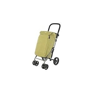Carlett - Lite Duo Lett430 Panier | Chariot Pliant pour supermarché | 4 Roues | Guidon réglable et Frein de sécurité | Sac Extensible 48L | Sac Thermique 10L | Vert Olive