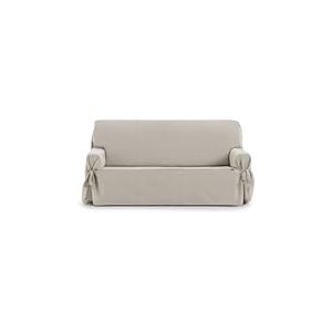 ECOMMERC3 Housse de canapé Universelle élastique et Polyvalente en Lin avec élastiques réglables, pour canapé Renouvelle et protège l'assise, Le Dossier et Les Bras Taille 3 Places