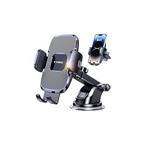 TORRAS - Support de téléphone Portable pour Grille d'aération Voiture [qualité Militaire] avec Ventouse améliorée iPhone 11 Pro Max, XR, XS, X, 8 Plus, Samsung Galaxy Note 10 S10, S9 et Bien Encore