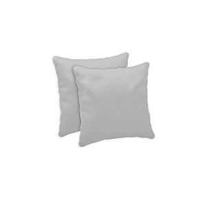 Giovanni Dolcinotti | Lot de 2 taies d'oreiller pour canapé 50 x 50 cm – Housses de Coussin décoratives – 100% Coton Effet Soie – Housses avec Fermeture éclair dissimulée – Gris Perle – Modèle