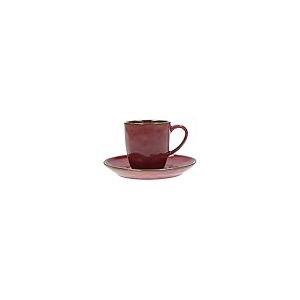 Nador Concerto (Rouge) Rosso Malaga Tasse &agrave; Expresso avec Soucoupe 90 cm&sup3;.