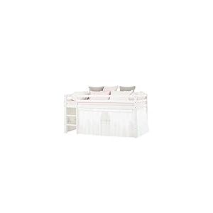 Hoppekids Hiver Wonderland Rideaux en Tulle pour lit mi-Haut et lit superposé en Coton Motif Pays des Merveilles 90 x 200 cm