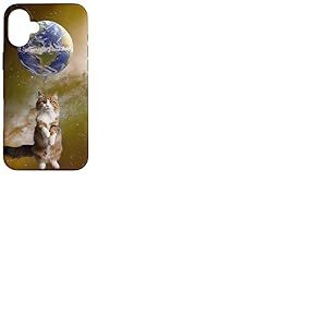 Chat Terre Ballon Galaxie Cosmic Fun Coque pour iPhone 16 Plus