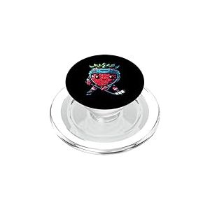 Fraise Joueur De Hockey Sur Glace Souriante PopSockets PopGrip pour MagSafe