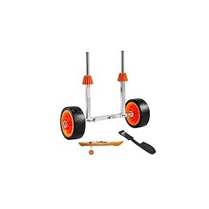 VEVOR Chariot de Kayak, Capacité de Charge 113 kg, Chariot de Transport Paddle, avec Pneus en Caoutchouc Plein 19 cm, Pieds de Support, Sangle d'Arrimage, pour Transport de Kayaks, Canoës, Paddles