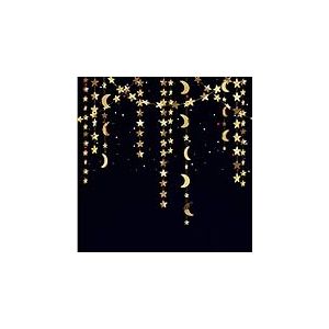 Gold Star Garland Lune Kit Hanging Garands Banderoles Bunting Bannière décorations pour les murs au plafond Décorations festives pour Twinkle Little Star First Birthday/baby shower/mariage
