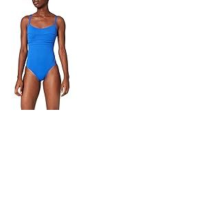 Haute pression A1001 - Maillot de bain une pièce - Uni - Femme - Bleu (Bleu Roy), 48 (Taille faricant: 48)