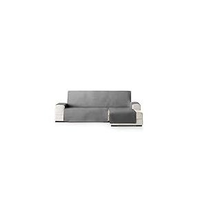 Eysa Oslo Housse, Microfiber, C/6 Gris-Argent, Chaise Longue 290 cm. Adapté aux canapés de 300 à 350 cm