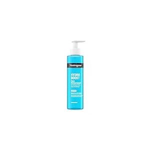 Neutrogena Hydro Boost Aqua Gel nettoyant sans parfum, nettoyant pour le visage avec de l'acide hyaluronique hydratant, démaquillant doux pour tous les types de peau (200 ml)