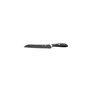 Rockingham Forge Ashwood Black Noir 8” couteau à pain avec effet martelé – lame en acier inoxydable et poignée en plastique ABS