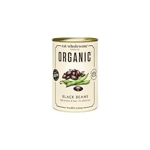 Eat Wholesome Haricots Noirs Bio, 400 g (Lot de 12)
