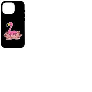 Flamingo Fleur de lotus Fleur Coque pour iPhone 16 Pro