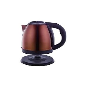 Herzberg, HG5011-COP, Bouilloire électrique 1.8L INOX sans Fil Cuivre, résistance à Fond Plat 1500W, arrêt Automatique, Niveau de Remplissage extérieur, Filtre intégré, Base à 360°