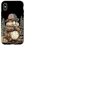 Costume de Castor Amusant avec Casque am&eacute;ricain pour gar&ccedil;ons et Filles Coque pour iPhone X/XS