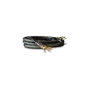 Câble Haut-parleurs haut de gamme Dynavox, paire, flexible, Fiches bananes/cosses dorés 24 K,blindé, coloris noir, longueur 3 m