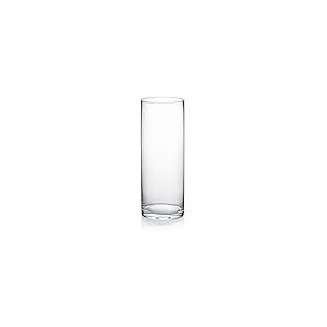 WGVI Vase cylindrique en Verre Transparent épais de qualité, 7,6 x 20,3 cm (l x H), Vase Fin pour Bouquet de Fleurs pour Mariage, Centre de Table, décoration d'intérieur, Pot à pinceaux, Stylo, 1
