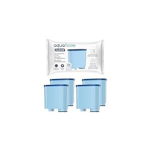 AquaFloow Filtre à eau pour machine à café automatique, Cartouche compatible avec Philips, Saeco AquaClean CA6903/10 CA6903/22 CA6903, filtre pour machine à café Réduit la teneur en calcaire- 4 pièces