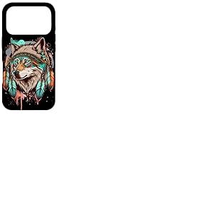 Loup Aquarelle Motif sud-Ouest Loups Tribaux Coque pour iPhone 17 Pro