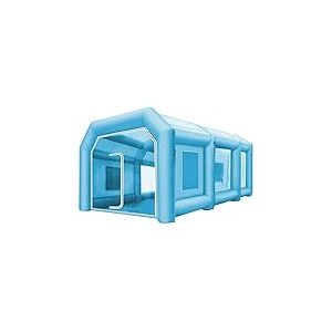 VEVOR Cabine de Peinture Gonflable, 8x4x3 m, Tente Peinture Gonflable Automobile en Tissu Oxford 210 D, avec 2 souffleurs puissants et système de Filtre à air, Station de Travail pour Garage, Atelier