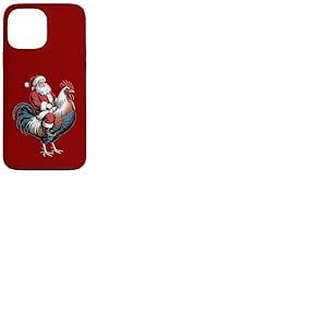 Chapeau de P&egrave;re No&euml;l r&eacute;tro Coq Vintage Poulet Coque pour iPhone 13 Pro Max